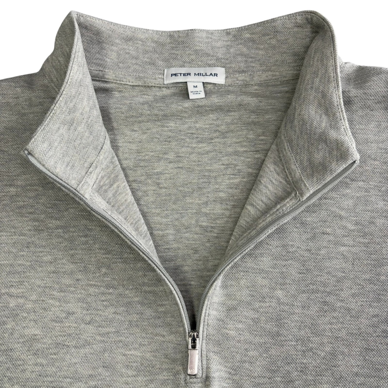 Peter Millar Quarter Zip Sweater Mens M* Heather Gray Crown Comfort New See Note